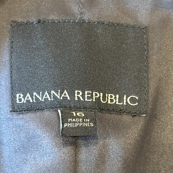 Banana Republic Women's Chiffon Fringe Blazer Black Size 16 - Picture 7 of 10